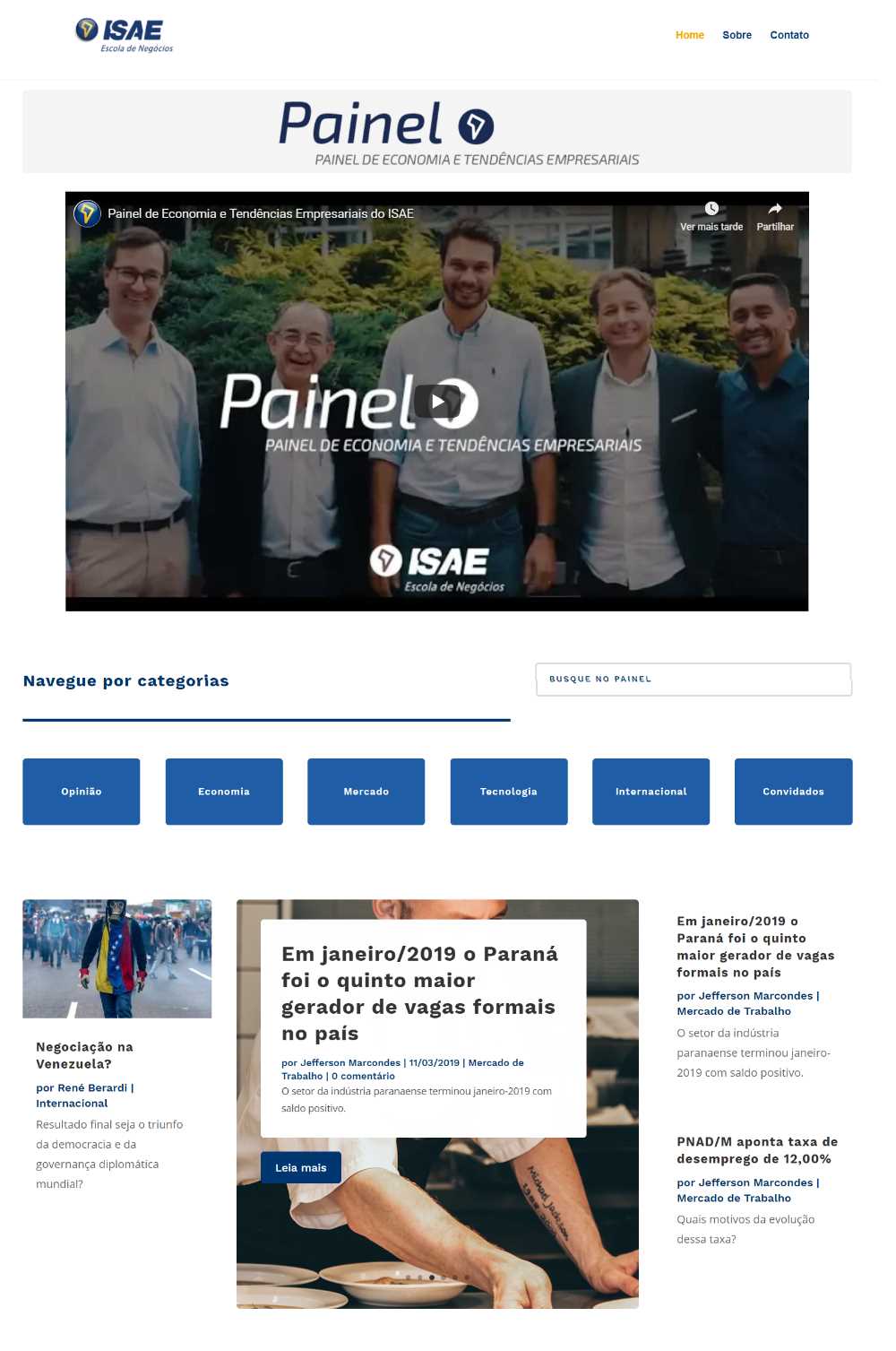 Isae lança site com análises semanais de movimentos econômicos e financeiros