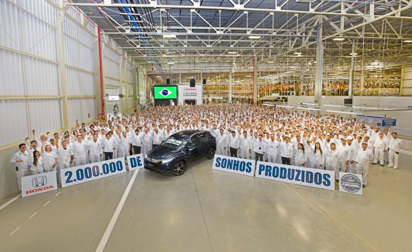 Honda Automóveis celebra a produção de 2 milhões de veículos no Brasil