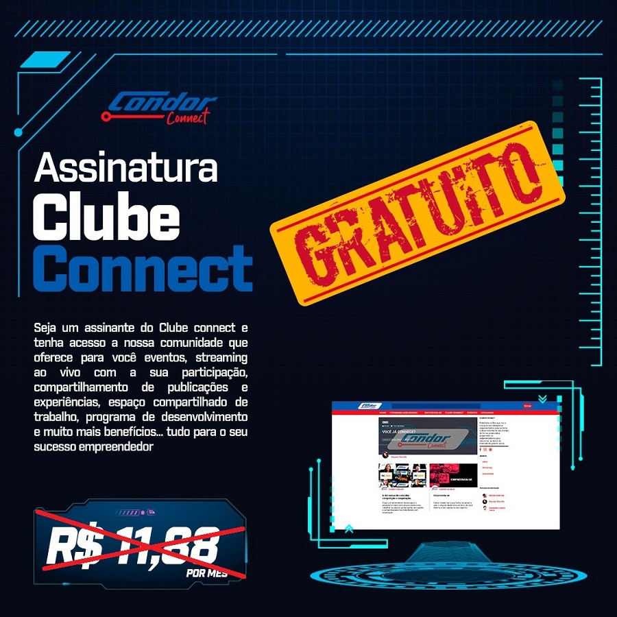 Condor Connect lança clube gratuito para fomentar o empreendedorismo