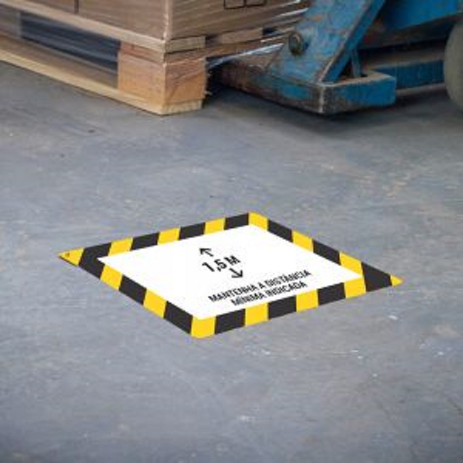 Empresa paranaense cria identificador de piso versátil para distanciamento social