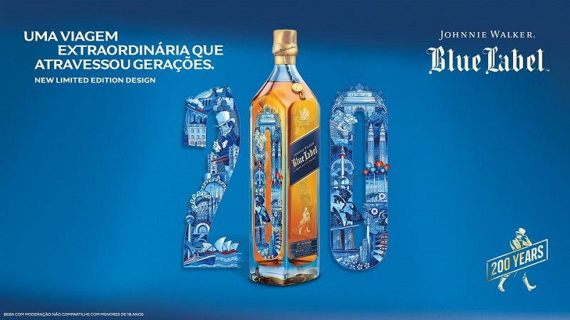 Johnnie Walker celebra 200 anos de jornada com edições limitadas de rótulos comemorativos
