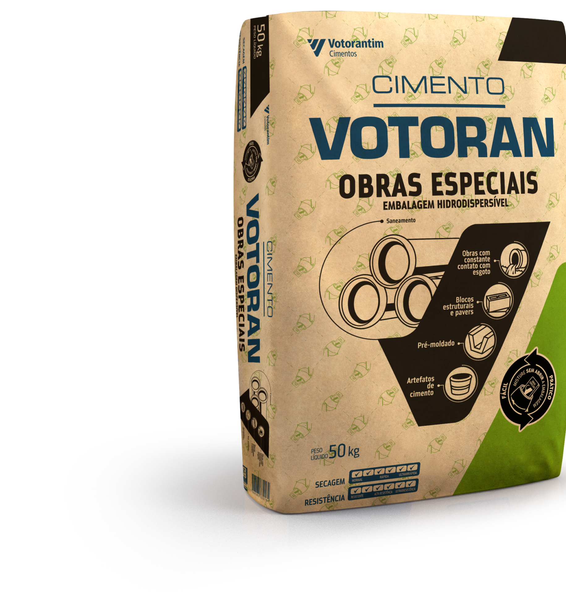 Votorantim Cimentos e Klabin inovam e lançam cimento com embalagem hidrodispersível