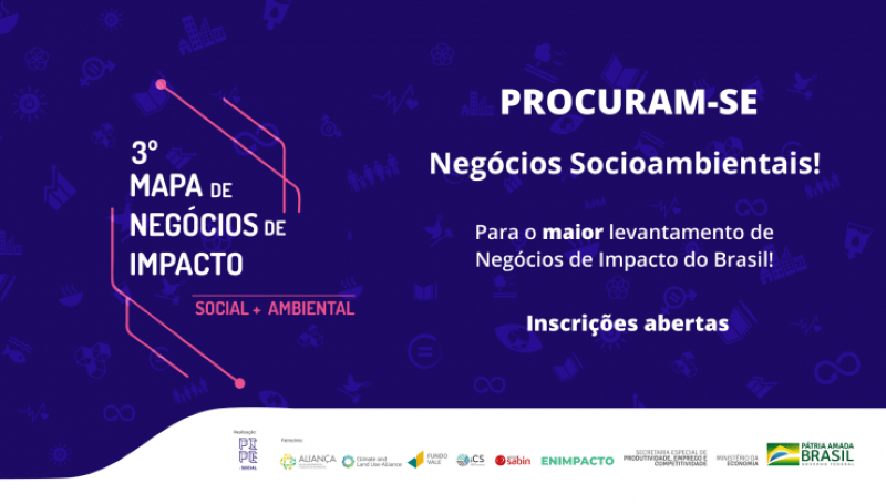 Abertas inscrições para o 3º Mapa de Negócios de Impacto Socioambiental