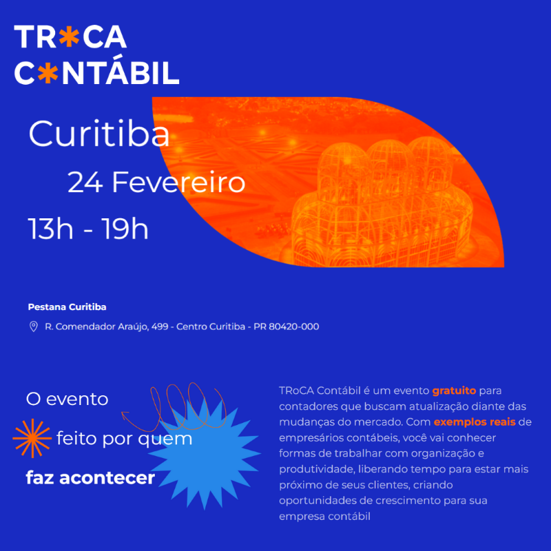 Curitiba vai receber evento gratuito voltado para o setor contábil