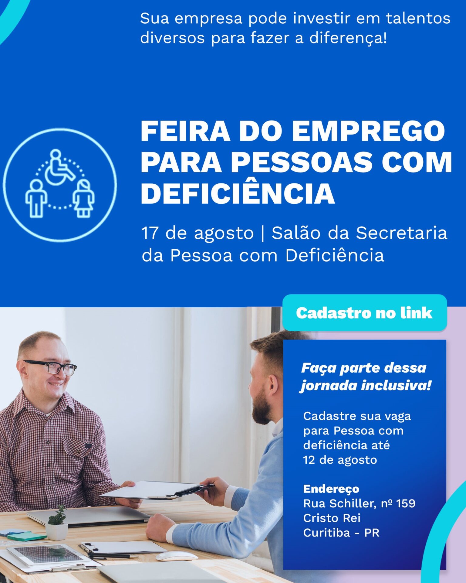 Feira de Emprego encoraja protagonismo profissional de pessoas com deficiência