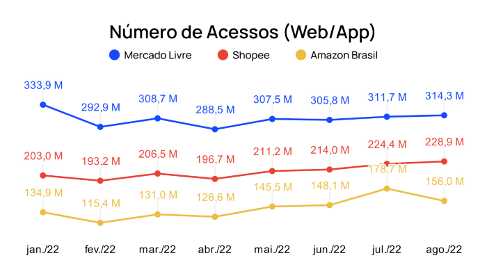 Três marcas estrangeiras dominam o comércio eletrônico brasileiro