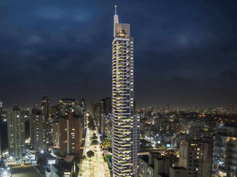 Com VGV de R$ 290 milhões, torre mais alta de Curitiba atinge 50º andar