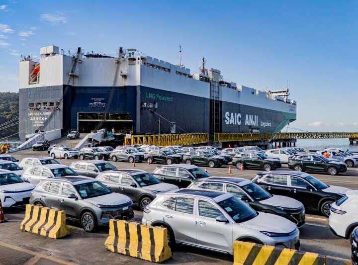 Porto de Paranaguá recebe mais de 5 mil carros elétricos em uma única operação