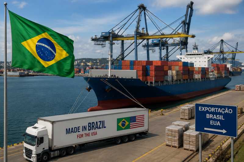 Tarifa de 37,5% dos EUA atinge US$ 6,6 bi em exportações do Brasil