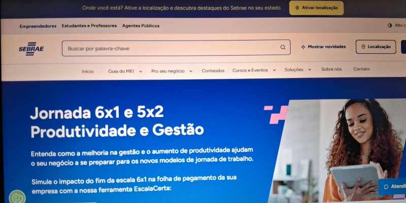Sebrae lança simulador que auxilia empresário a reformular escala da equipe após o fim da 6×1