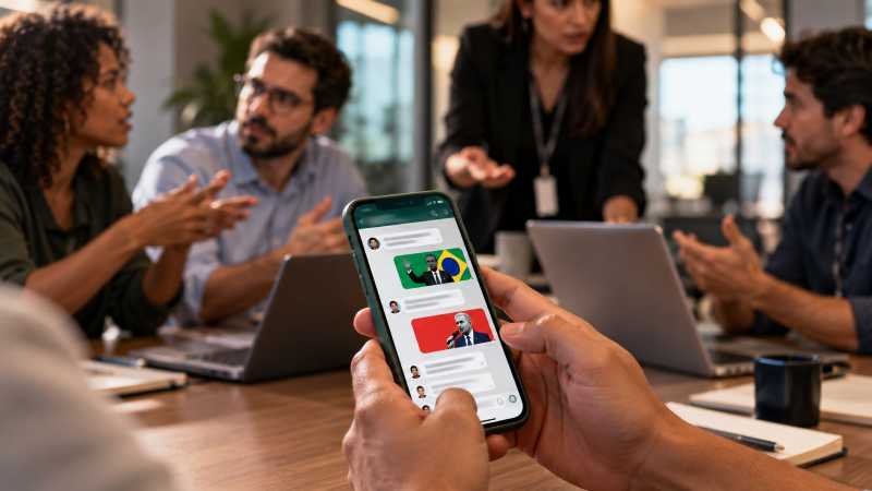 Política no WhatsApp da empresa: o que funcionários e gestores devem evitar durante as eleições